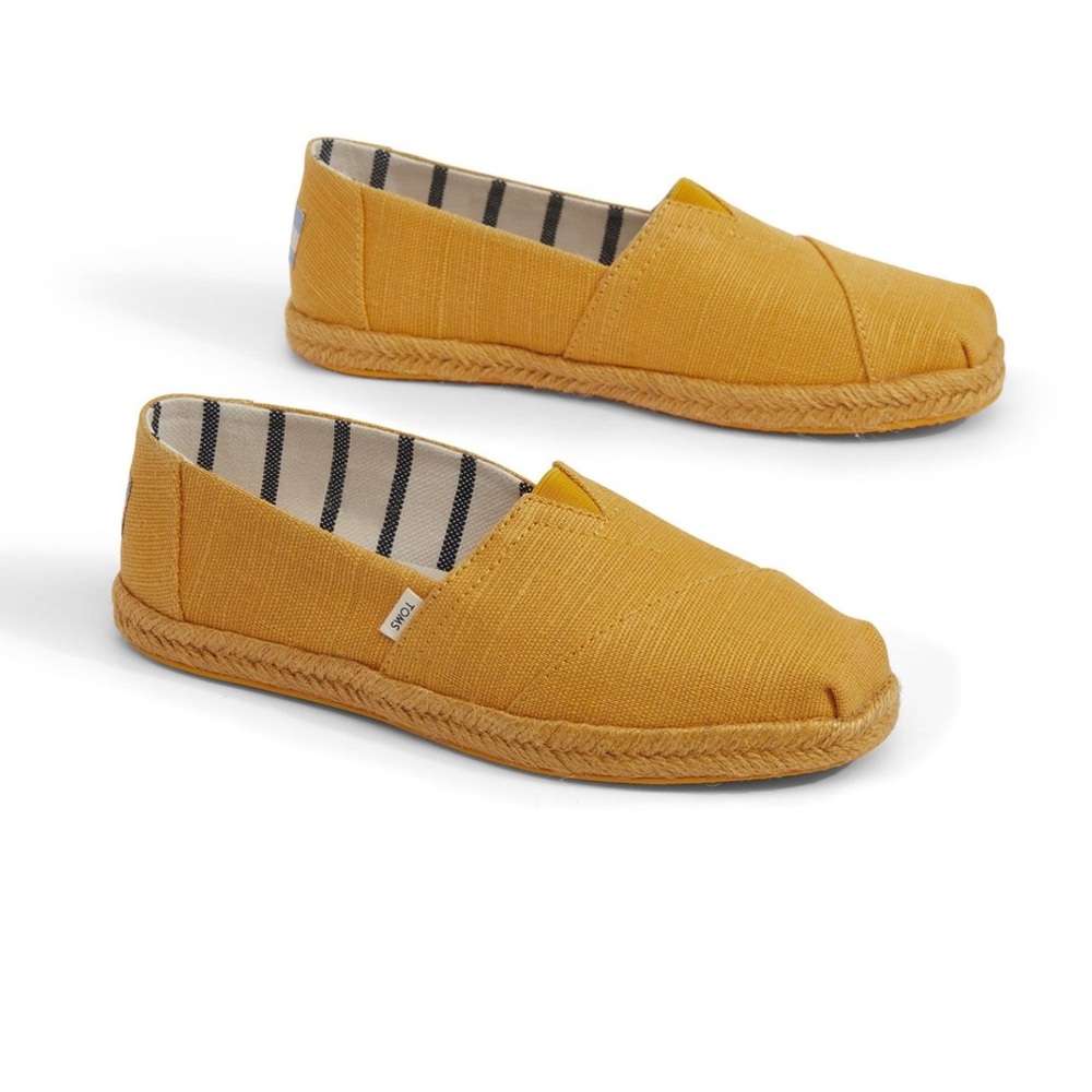 TOMS Alpargata Rope Heritage Canvas Slip-on Gold Fusion